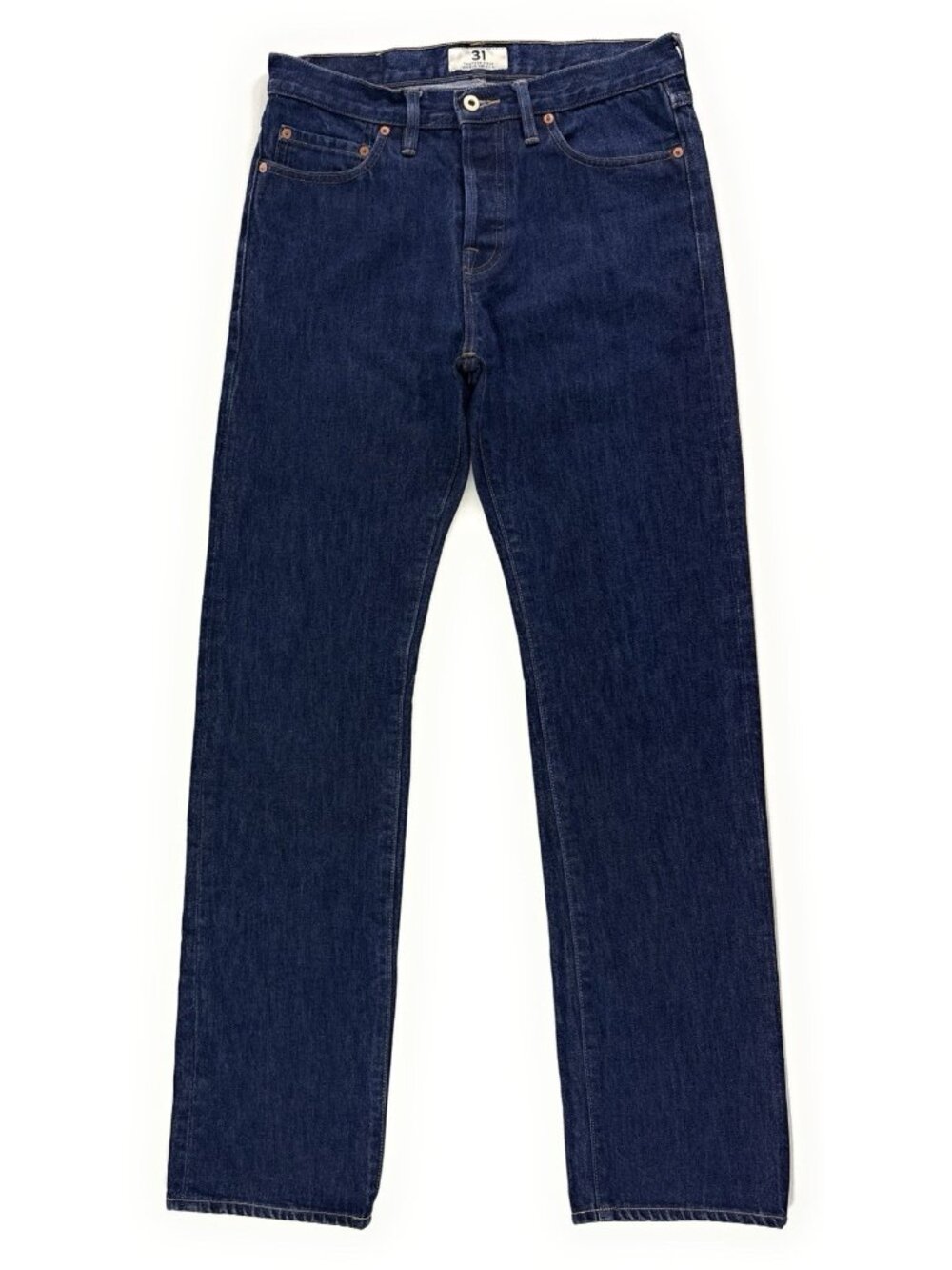 Tellason Stock Mens Straight Leg Jeans Sz 31x34 Cone Mills 14oz Denim Made USA